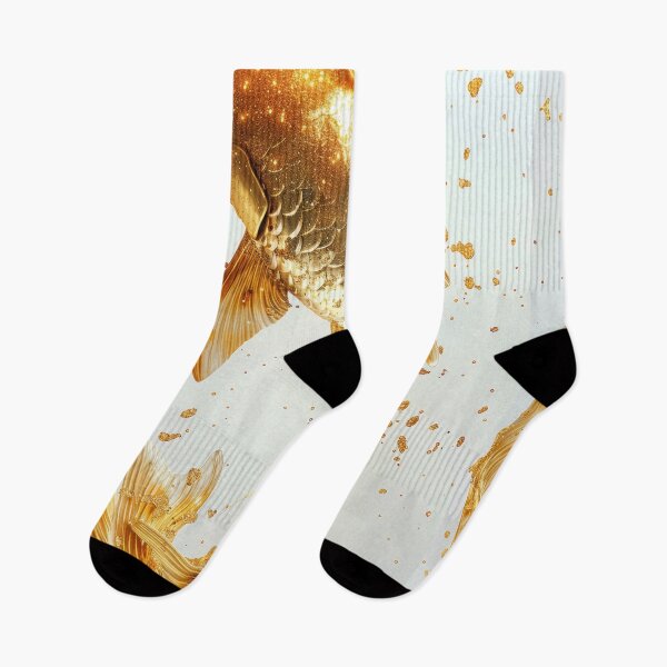 Item preview, Golden Koi Fish on White Background, Symbol of Prosperity designed and sold by Piotrek0001.