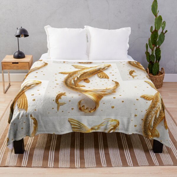 Item preview, Golden Koi Fish on White Background, Symbol of Prosperity designed and sold by Piotrek0001.