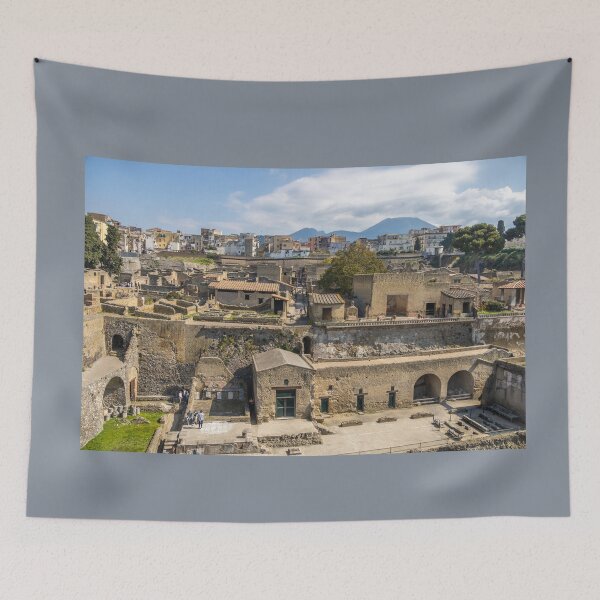 Item preview, Italy. Herculaneum. Ruins with Mount Vesuvius in the Background. designed and sold by vadim19.