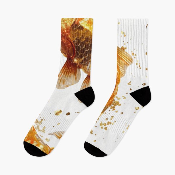 Item preview, Golden Koi Fish on White Background, Symbol of Prosperity designed and sold by Piotrek0001.