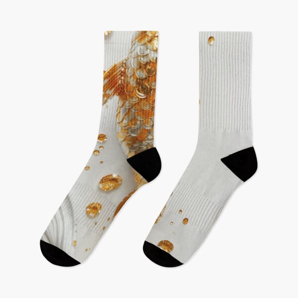 Item preview, Golden Koi Fish on White Background, Symbol of Prosperity designed and sold by Piotrek0001.