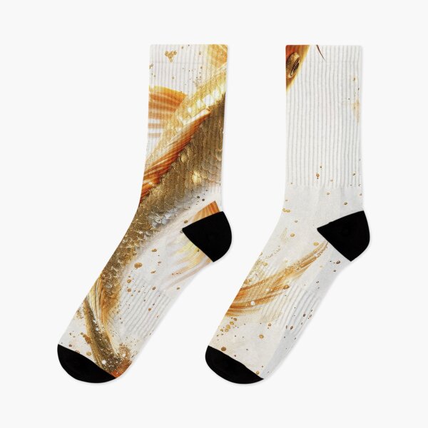 Item preview, Golden Koi Fish on White Background, Symbol of Prosperity designed and sold by Piotrek0001.