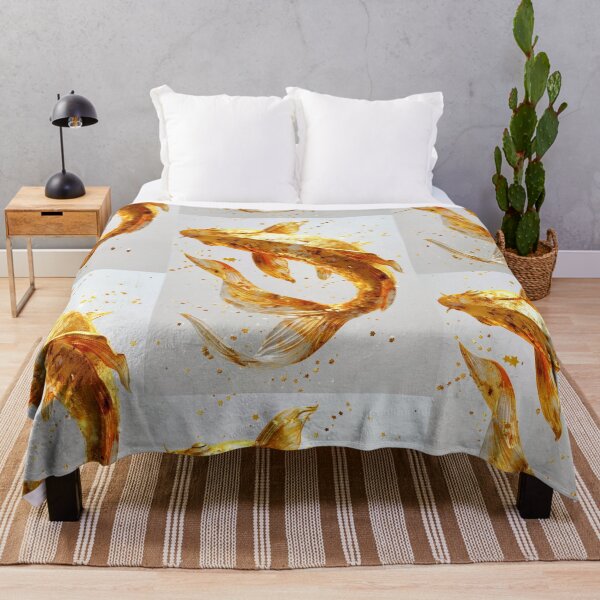 Item preview, Golden Koi Fish on White Background, Symbol of Prosperity designed and sold by Piotrek0001.