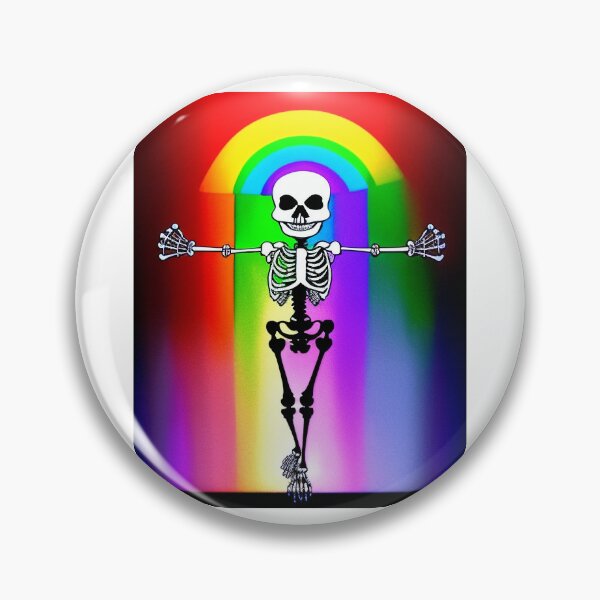 Item preview, Vibrant Rainbow Skeleton - A Pop of Color designed and sold by Sticking  With Us.
