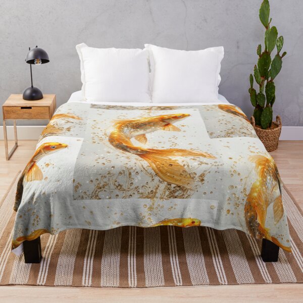 Item preview, Golden Koi Fish on White Background, Symbol of Prosperity designed and sold by Piotrek0001.