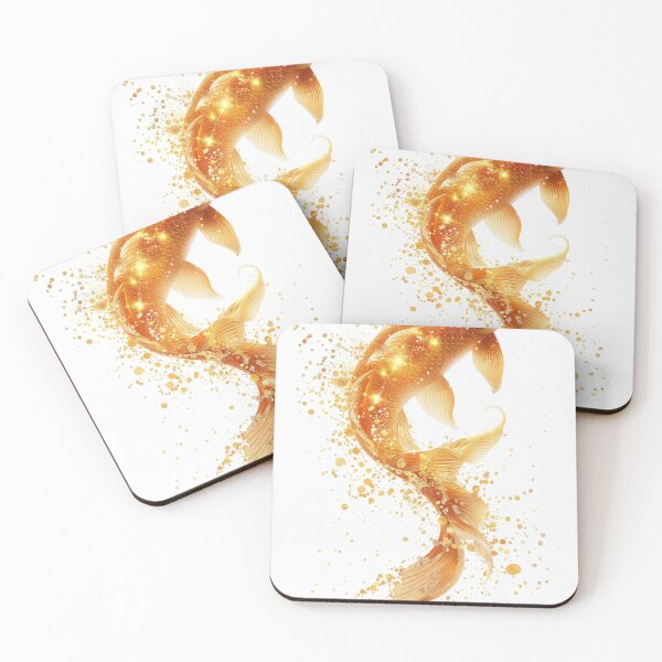 Item preview, Golden Koi Fish on White Background, Symbol of Prosperity designed and sold by Piotrek0001.