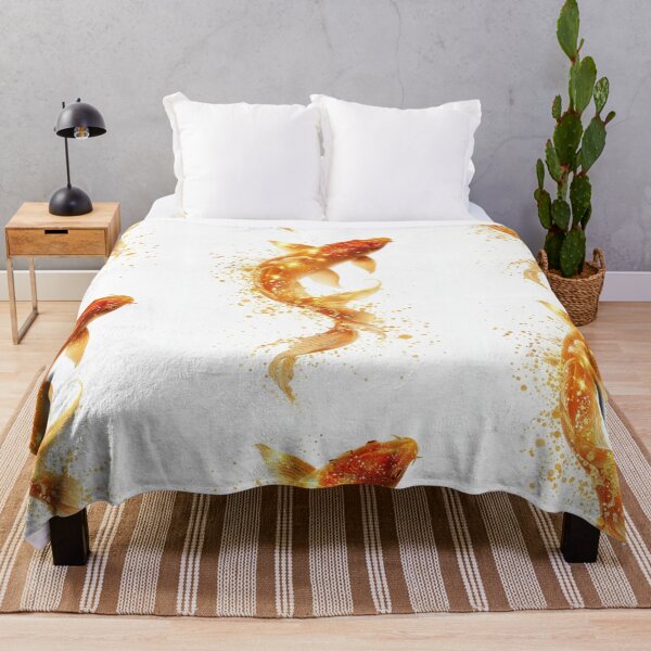 Item preview, Golden Koi Fish on White Background, Symbol of Prosperity designed and sold by Piotrek0001.