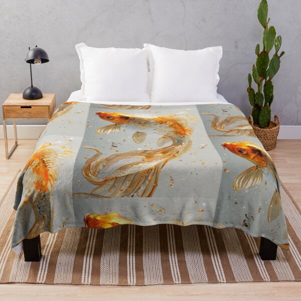Item preview, Golden Koi Fish on White Background, Symbol of Prosperity designed and sold by Piotrek0001.