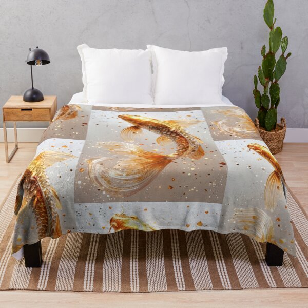 Item preview, Golden Koi Fish on White Background, Symbol of Prosperity designed and sold by Piotrek0001.