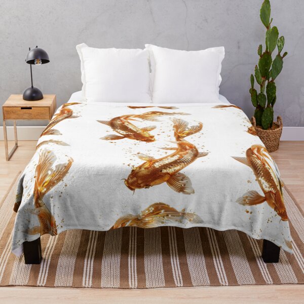 Item preview, Golden Koi Fish on White Background, Symbol of Prosperity designed and sold by Piotrek0001.