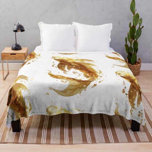 Item preview, Golden Koi Fish on White Background, Symbol of Prosperity designed and sold by Piotrek0001.
