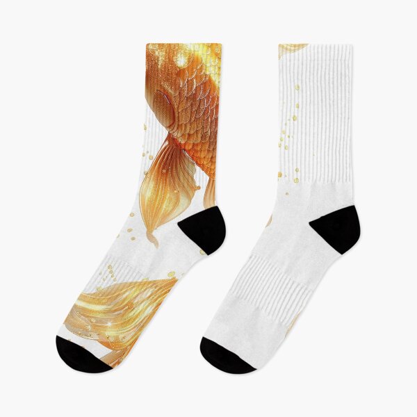 Item preview, Golden Koi Fish on White Background, Symbol of Prosperity designed and sold by Piotrek0001.