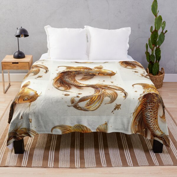 Item preview, Golden Koi Fish on White Background, Symbol of Prosperity designed and sold by Piotrek0001.