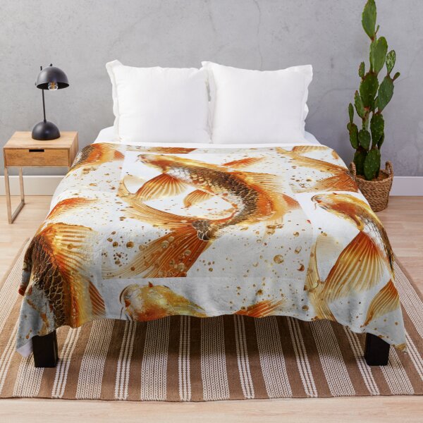 Item preview, Golden Koi Fish on White Background, Symbol of Prosperity designed and sold by Piotrek0001.