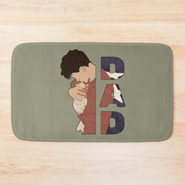 Item preview, American Dad holding his baby designed and sold by BigfeetLittlepaws.
