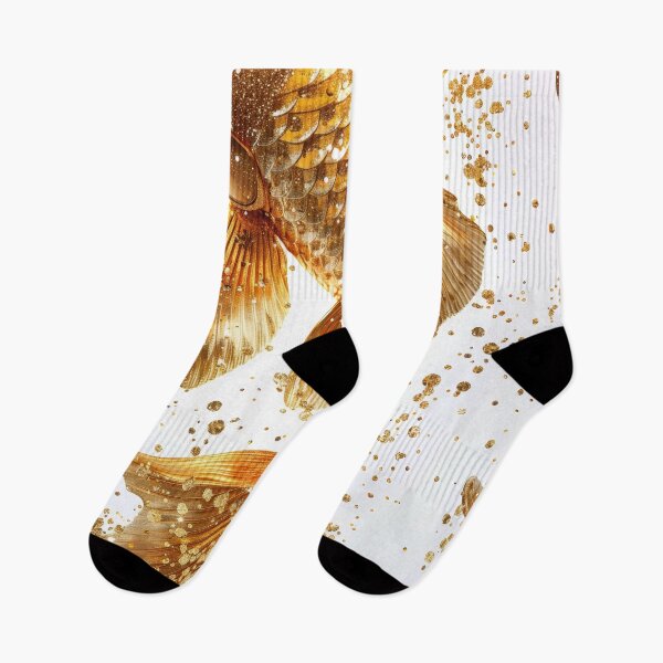 Item preview, Golden Koi Fish on White Background, Symbol of Prosperity designed and sold by Piotrek0001.