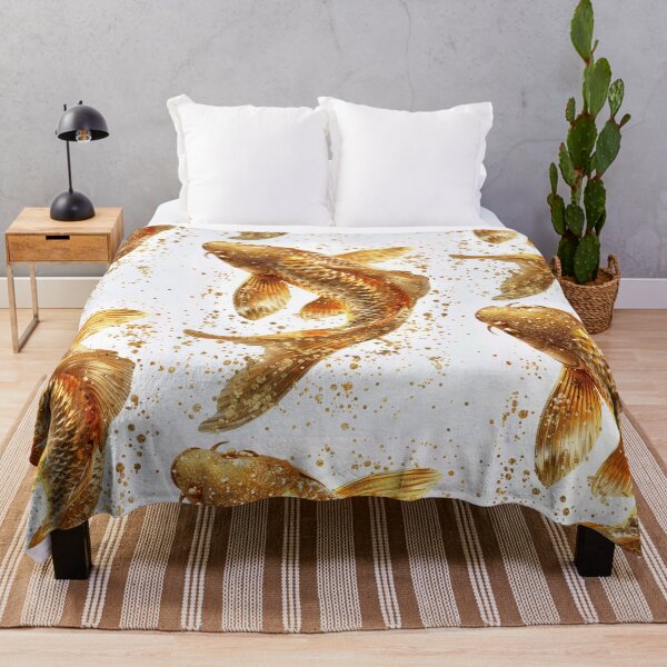 Item preview, Golden Koi Fish on White Background, Symbol of Prosperity designed and sold by Piotrek0001.