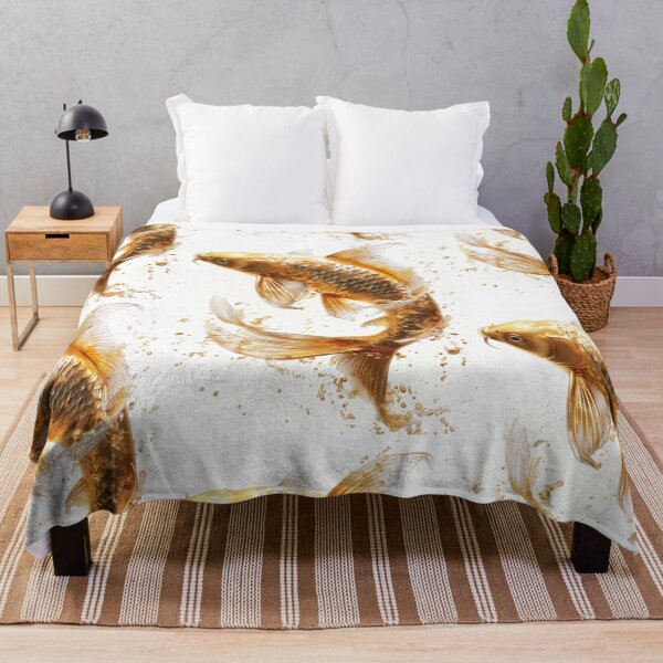 Item preview, Golden Koi Fish on White Background, Symbol of Prosperity designed and sold by Piotrek0001.