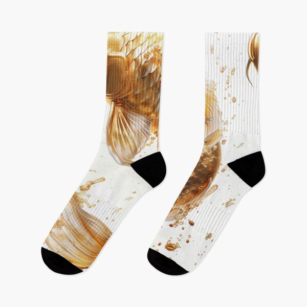 Item preview, Golden Koi Fish on White Background, Symbol of Prosperity designed and sold by Piotrek0001.