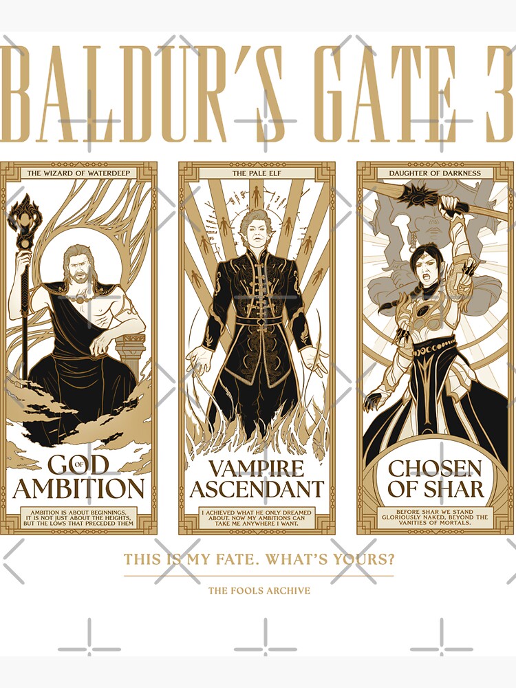 Bladurs Gate 3 Tarot Gale Astarion Shadowheart Endings" Tote Bag for Sale  by TheFoolsArchive | Redbubble