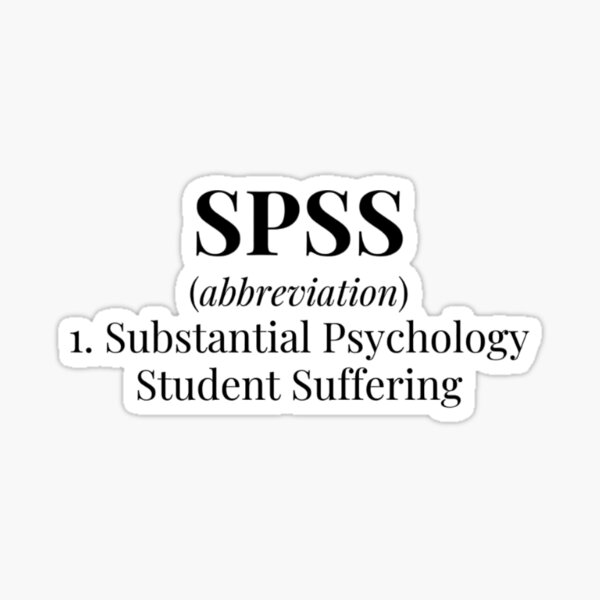 Aperçu de l'œuvre Abréviation SPSS créée et vendue par The Psychology Society of Carleton University.