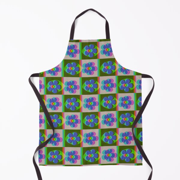 Item preview, GLITCH BLUE FLOWERS WITH CHECKERED BACKGROUND designed and sold by larissa-myrie.