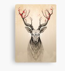 Deer Tree Canvas Print