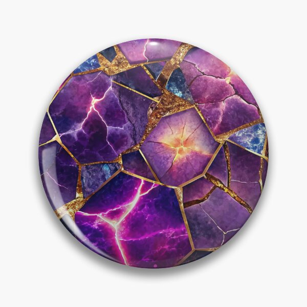 Item preview, PATTERN 037- PURPLE AND PINK STONE - Gift items and personal use / Gemstone, Purple, Pink, Gold, Marble, Velvet, Abstract, Broken Glass,  Art designed and sold by LumDesignArt.