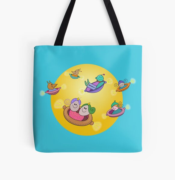 Sky Saucers and Sun All Over Print Tote Bag
