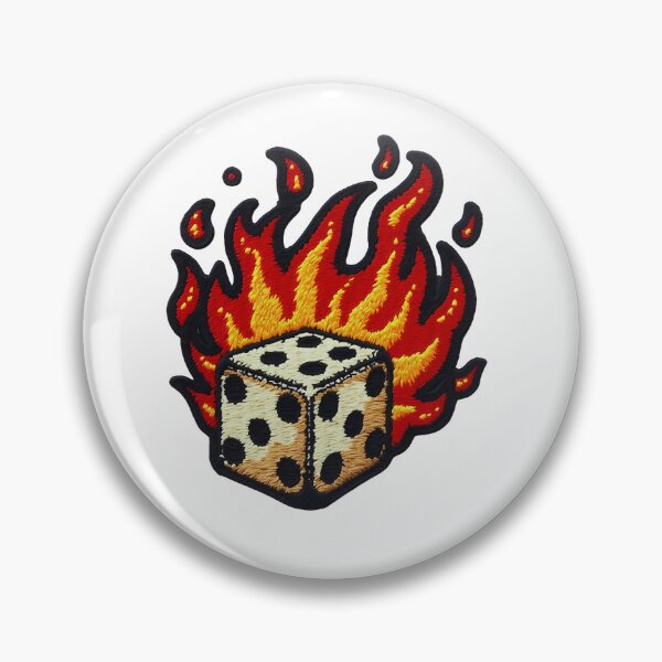 Item preview, Iron On Patches Dice On Fire designed and sold by saloui.