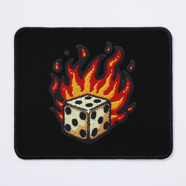 Item preview, Iron On Patches Dice On Fire designed and sold by saloui.