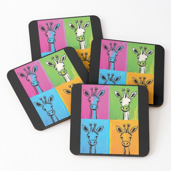 Item preview, Four Giraffes Pop Art Style designed and sold by MaryFiore.