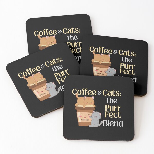 Item preview, Coffee & Cats: The Purr-fect Blend – Cute Cartoon Cats Hugging Espurr-esso Cup Design designed and sold by TOA Timeless Original Apparel.