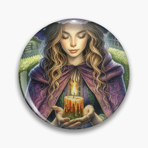 Artikelvorschau, Junge Hexe mit Kerze entworfen und verkauft von Sabbatcat.