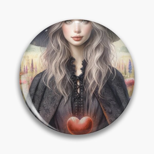 Item preview, Young Witch with heart designed and sold by Sabbatcat.