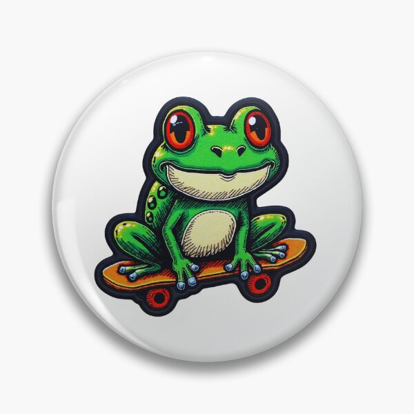 Item preview, Iron On Patches Skater Frog designed and sold by saloui.