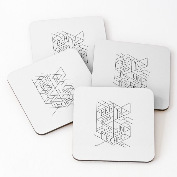 Item preview, Minimalist Berlin Techno – Geometric Typography Maze Design designed and sold by paulo silveira.