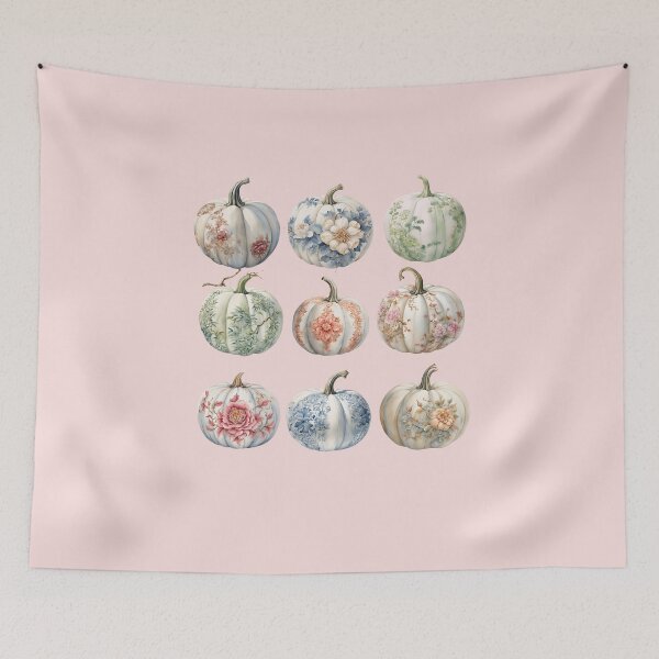 Item preview, Chinoiserie Pumpkin Patch Fall Autumn Vintage Cottagecore Regency  designed and sold by stargazerhill.