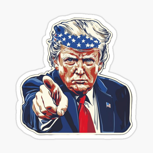 Item preview, Patriotic Donald Trump Art - Powerful Pointing Illustration designed and sold by GameWeave.