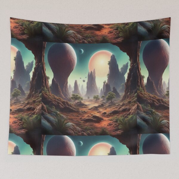 Item preview, Free Vector Alien Planet Surface with Craters designed and sold by hjian8219.