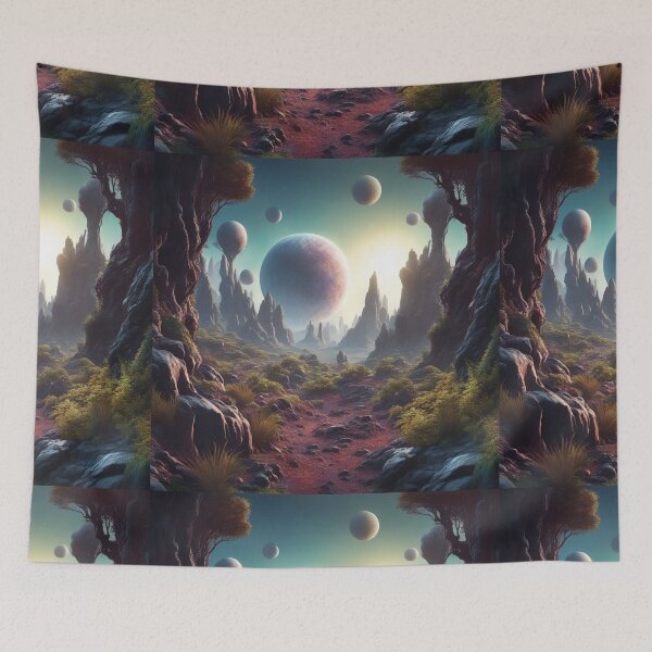 Item preview, Free Vector Alien Planet Surface with Craters designed and sold by hjian8219.