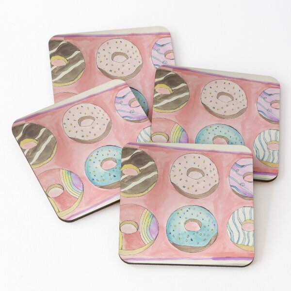 Item preview, Watercolor of a half dozen donuts designed and sold by Raineylanes.