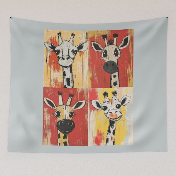 Artikelvorschau, Vier Giraffen Pop-Art-Stil #2 entworfen und verkauft von MaryFiore.
