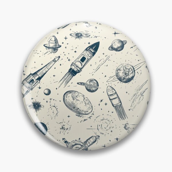 Item preview, Space and technology motifs  designed and sold by mind-coloring.