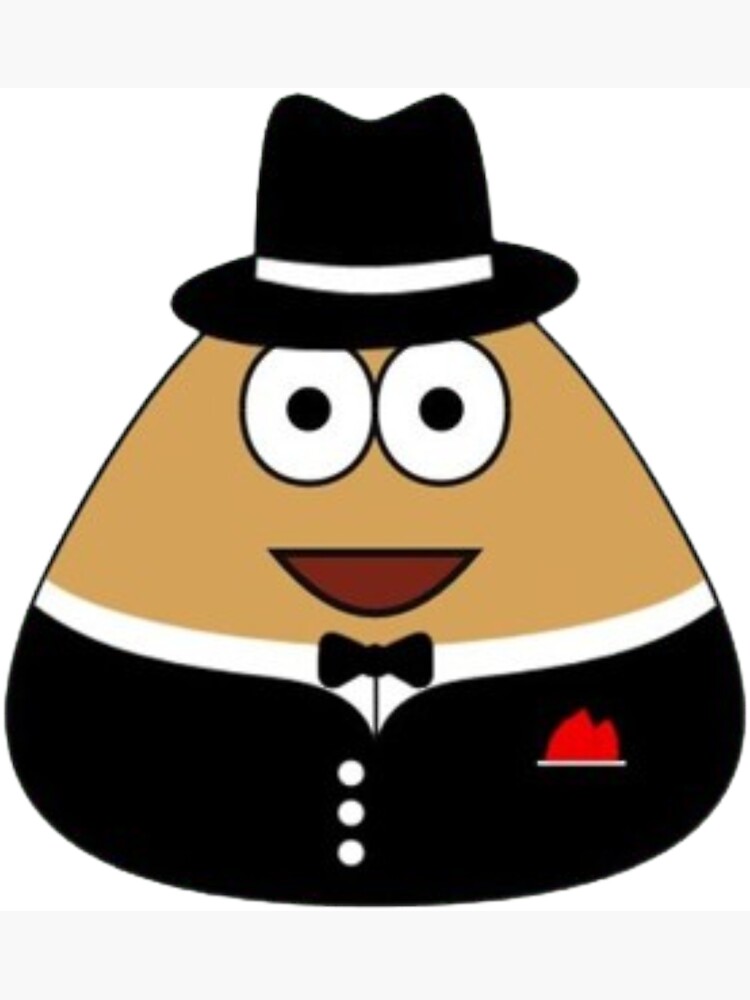 Classic Pou App Icon Smiling Adult Pou Brown Alien Mobile Pet