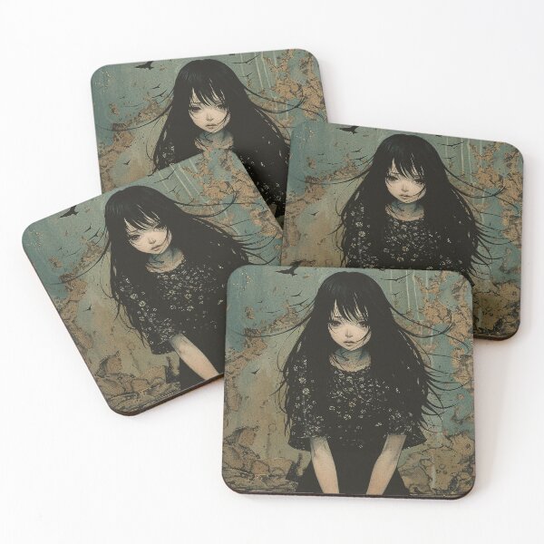 Item preview, The Secret She Keeps – melancholic anime manga girl designed and sold by ForsakenFrames.