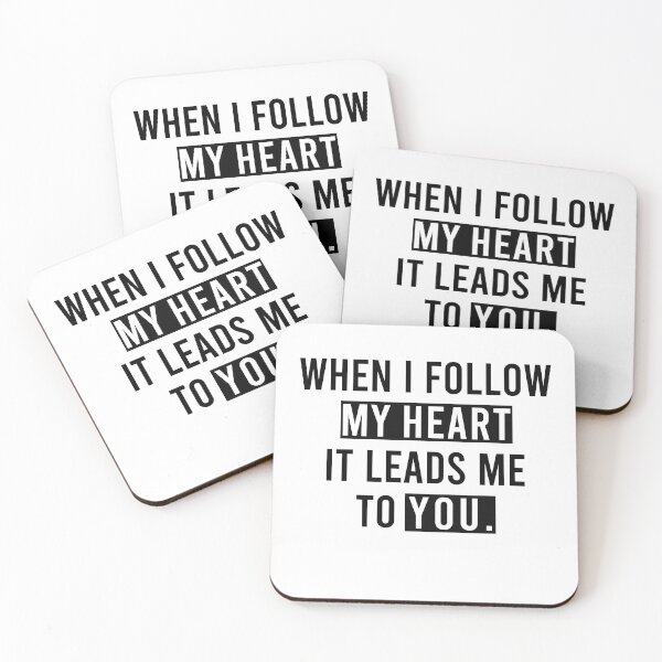 Item preview, When I Follow My Heart, It Leads Me to You - Heartwarming Message Couple gift designed and sold by MouDantArts.