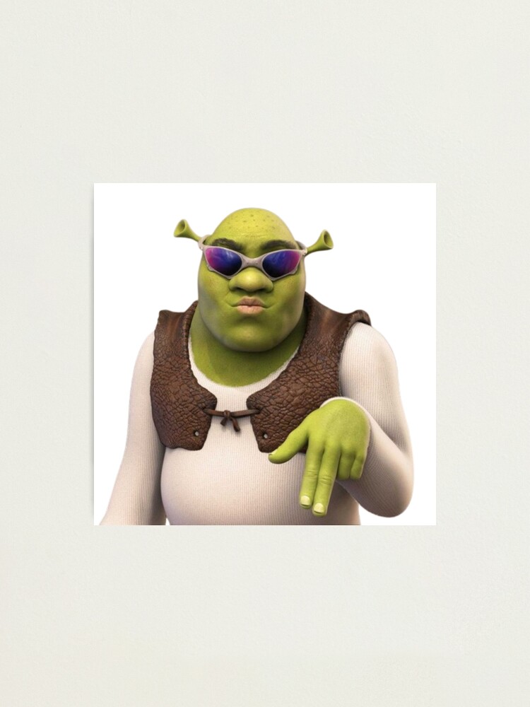 Shrek Sassy Queen Slay Meme From Shrek Green Ogre Man  Photographic Print