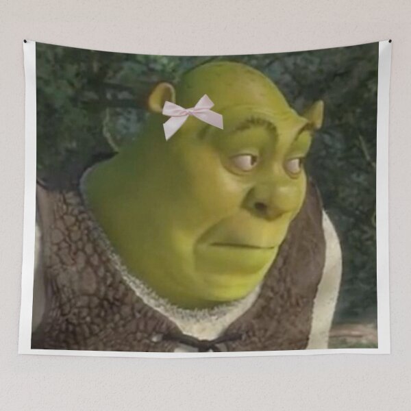 Artikelvorschau, Rosa Schleife Romantisches Shrek-Meme von Shrek Green Ogre Man Rizz entworfen und verkauft von Neesu.