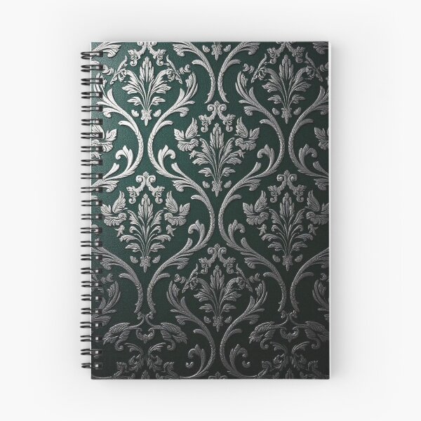 Item preview, Deep Emarald & Silver Ombre Damask designed and sold by DesignsByPrnces.